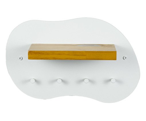 Porta-chaves de Parede Orgânico Moema Branco, white | WestwingNow