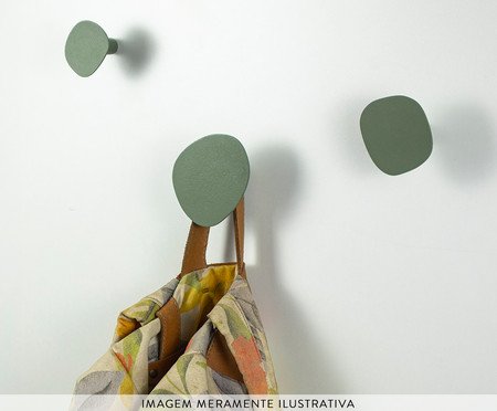 Jogo Cabideiro Guaratiba de Aço Orgânico Verde | Westwing