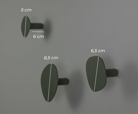 Jogo Cabideiro Guaratiba de Aço Orgânico Verde | Westwing