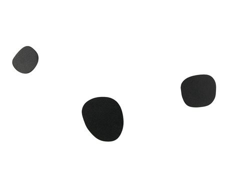 Jogo Cabideiro Guaratiba de Aço Orgânico Preto | Westwing