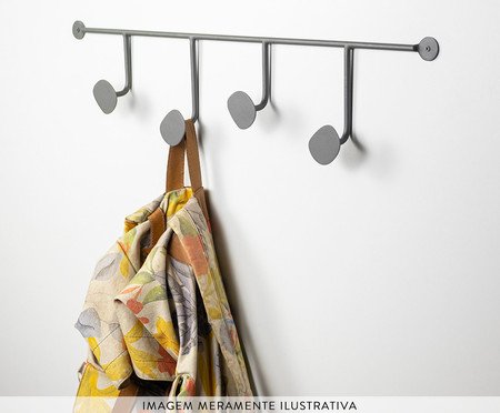 Cabideiro de parede Orgânico Lapa Cinza | Westwing