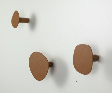 Jogo Cabideiro Guaratiba de Aço Orgânico Terracota | Westwing