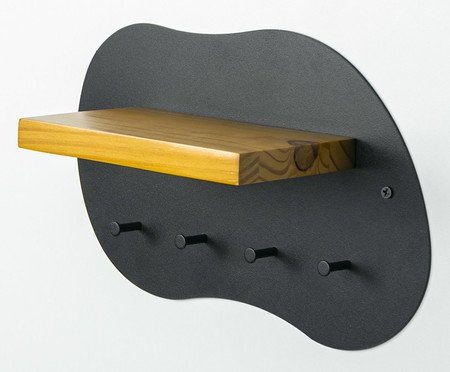 Porta-chaves de Parede Orgânico Moema Preto | Westwing