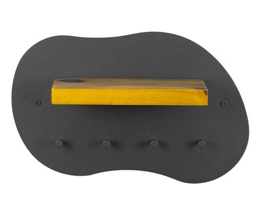 Porta-chaves de Parede Orgânico Moema Preto, black | WestwingNow