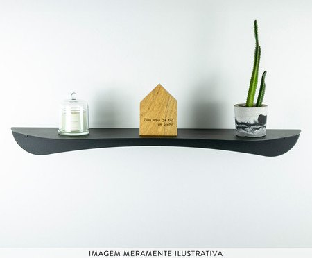 Prateleira Orgânica de Aço Joá Preto | Westwing