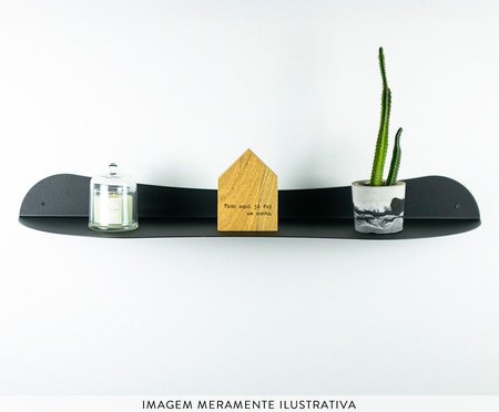 Prateleira Orgânica de Aço Joá Preto | Westwing