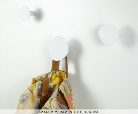 Jogo Cabideiro Guaratiba de Aço Orgânico Branco | Westwing