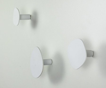 Jogo Cabideiro Guaratiba de Aço Orgânico Branco | Westwing