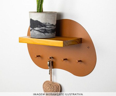 Porta-chaves de Parede Orgânico Moema Terracota | Westwing