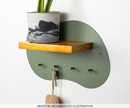 Porta-chaves de Parede Orgânico Moema Verde Oliva | Westwing