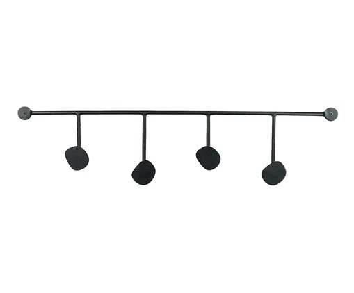 Cabideiro de parede Orgânico Lapa Preto, black | WestwingNow