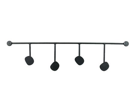 Cabideiro de parede Orgânico Lapa Preto | Westwing