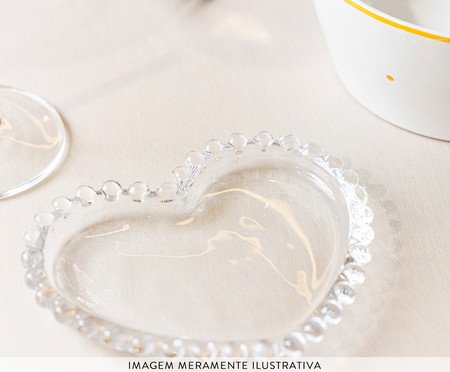 Prato Coração em Cristal Pearl | Westwing