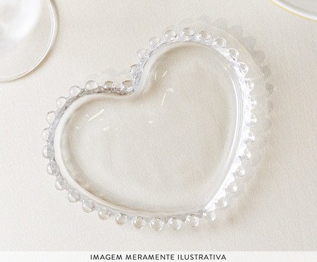 Prato Coração em Cristal Pearl | Westwing