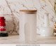 Pote com Tampa Bambu Frosted - 1,15L, transparent | WestwingNow