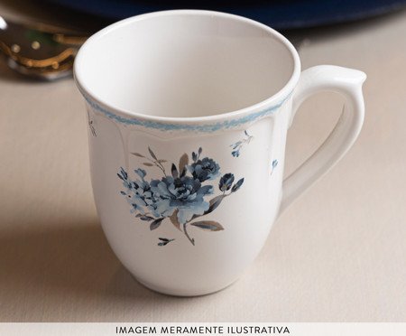 Caneca de Cerâmica Florescer Azul | Westwing