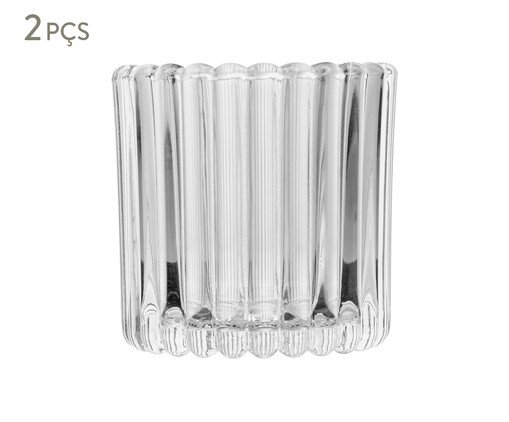 Jogo de Porta-Velas Lines, transparent | WestwingNow