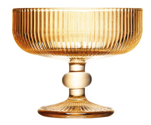 Taça para Sobremesa Lines Âmbar Metalizado, Ambar | WestwingNow