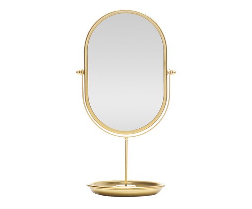 Espelho Giratório com Base Wolff, gold | WestwingNow
