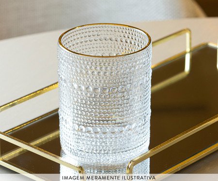 Copo com Fio Dourado Dots | Westwing