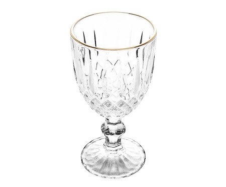 Taça para Água com Fio Dourado Greek | Westwing