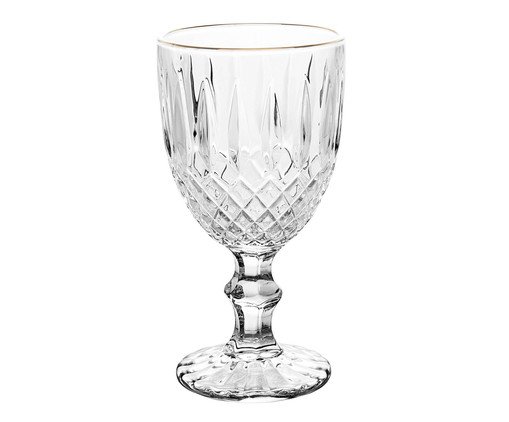 Taça para Água com Fio Dourado Greek, transparent | WestwingNow