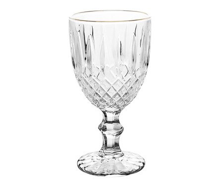 Taça para Água com Fio Dourado Greek | Westwing