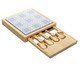 Jogo para Queijo com Tábua Mosaico Bambu, blue | WestwingNow