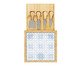 Jogo para Queijo com Tábua Mosaico Bambu, blue | WestwingNow