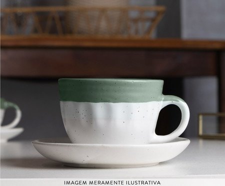 Jogo de Xícaras para Chá Ombré Verde | Westwing