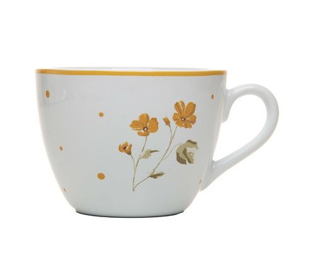 Xícara para Chá com Pires Doce Encanto Amarelo | Westwing