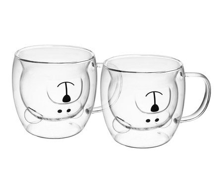 Jogo de Xícaras para Chá com Parede Dupla Bear | Westwing