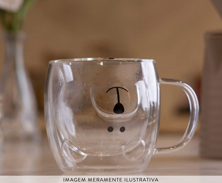 Jogo de Xícaras para Chá com Parede Dupla Bear | Westwing