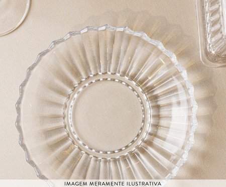 Jogo de Pratos para Doce de Cristal Geneva | Westwing
