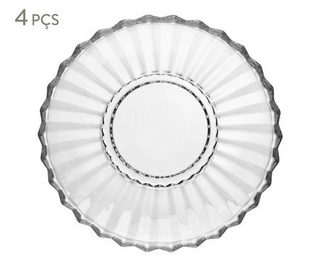 Jogo de Pratos para Doce de Cristal Geneva | Westwing