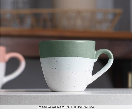 Caneca de Cerâmica Ombré Verde | Westwing