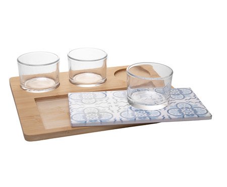 Jogo para Servir Bambu Mosaico | Westwing