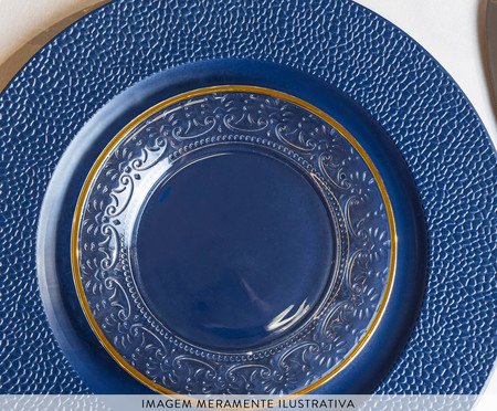 Prato para Sobremesa com Fio Dourado Mauve | Westwing