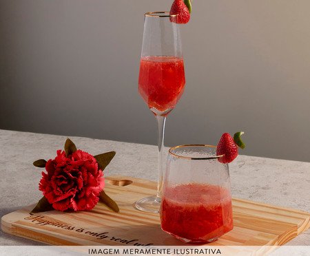 Jogo de Taças para Champagne com Fio Dourado Taj | Westwing