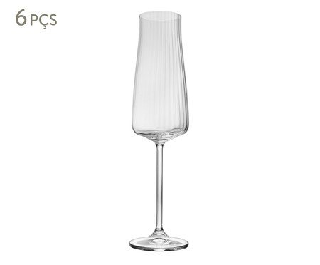 Jogo de Taças para Champagne de Cristal Ecológico Alex Optic | Westwing