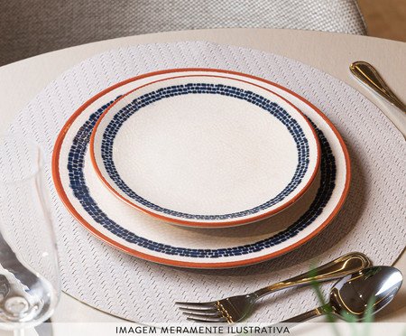 Lugar Americano Redonda Amélia Cinza | Westwing