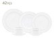 Aparelho de Jantar em Porcelana com Borda Prateada Mônaco, white | WestwingNow