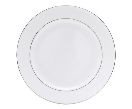 Aparelho de Jantar em Porcelana com Borda Prateada Mônaco | Westwing