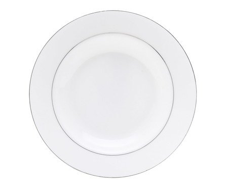 Aparelho de Jantar em Porcelana com Borda Prateada Mônaco | Westwing