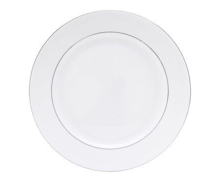 Aparelho de Jantar em Porcelana com Borda Prateada Mônaco | Westwing