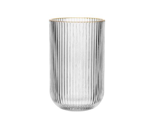 Copo Alto com Fio Dourado Lines, transparent | WestwingNow