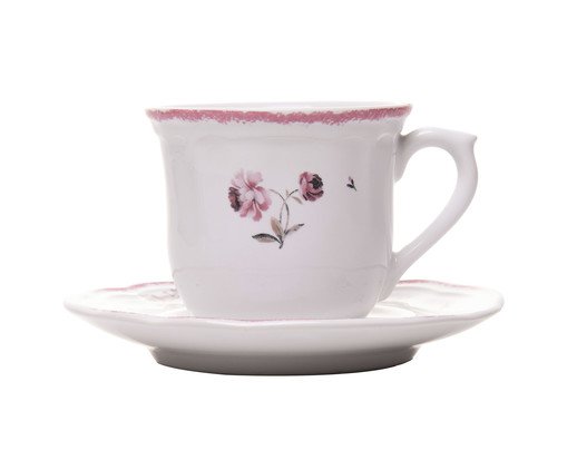 Xícara para Café com Pires Florescer Rosa, pink | WestwingNow
