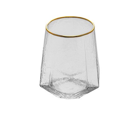 Jogo de Copos Baixo com Fio Dourado Taj | Westwing