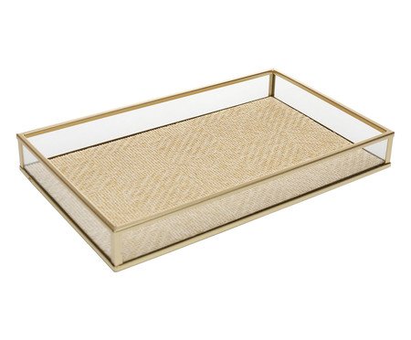 Bandeja Decorativa Toscana Dourada