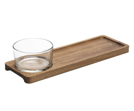Jogo de Petisqueira com Bandeja Lignum, beige | WestwingNow